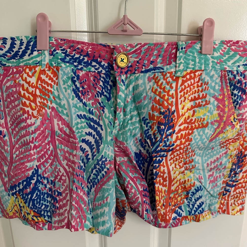 Callahan Pink and Orange Bermuda Shorts Vibrant Summer Style